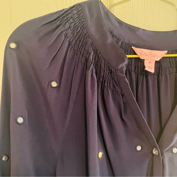 Lilly Pulitzer Silk Mirrored Long Sleeve Dress - Picture 6 of 11